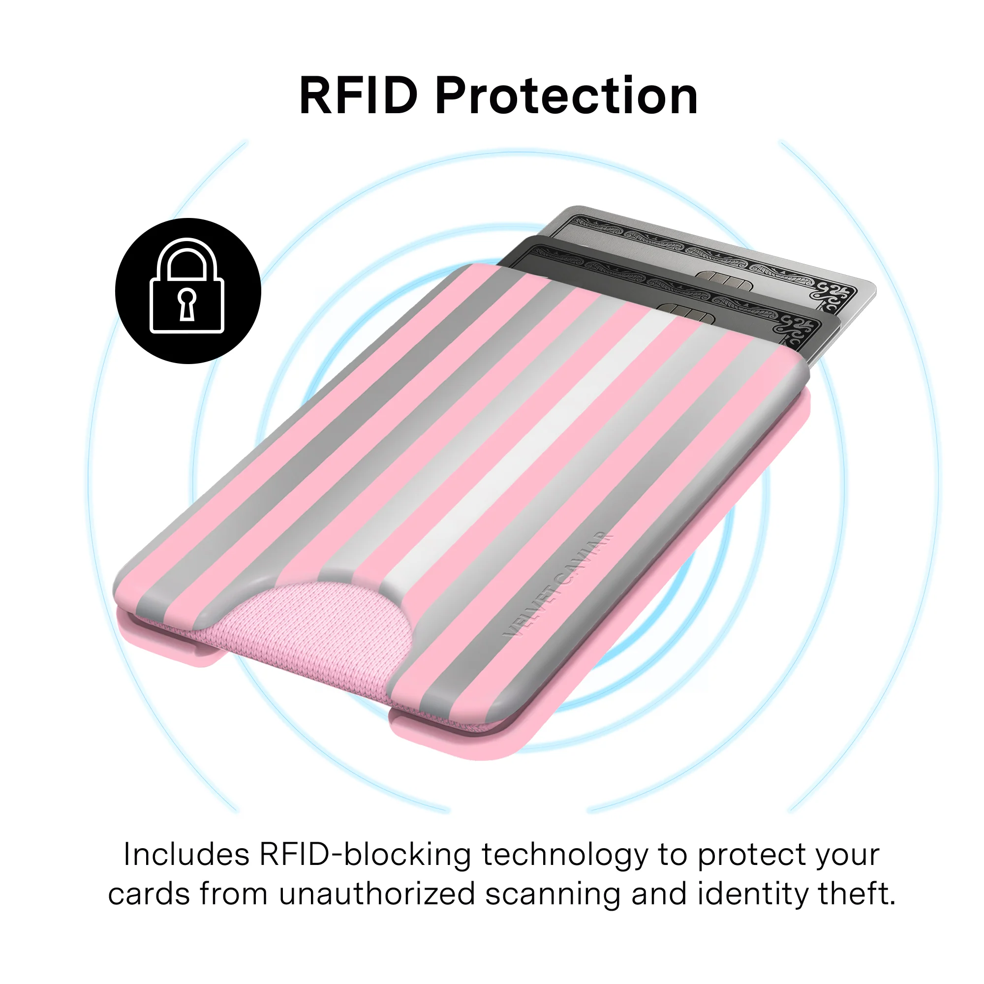 Pink Chrome Stripes MagSafe Wallet - Image 5