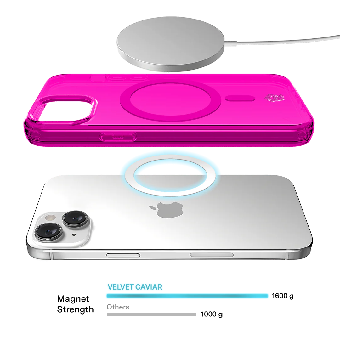 Neon Pink Clear iPhone Case - Image 101
