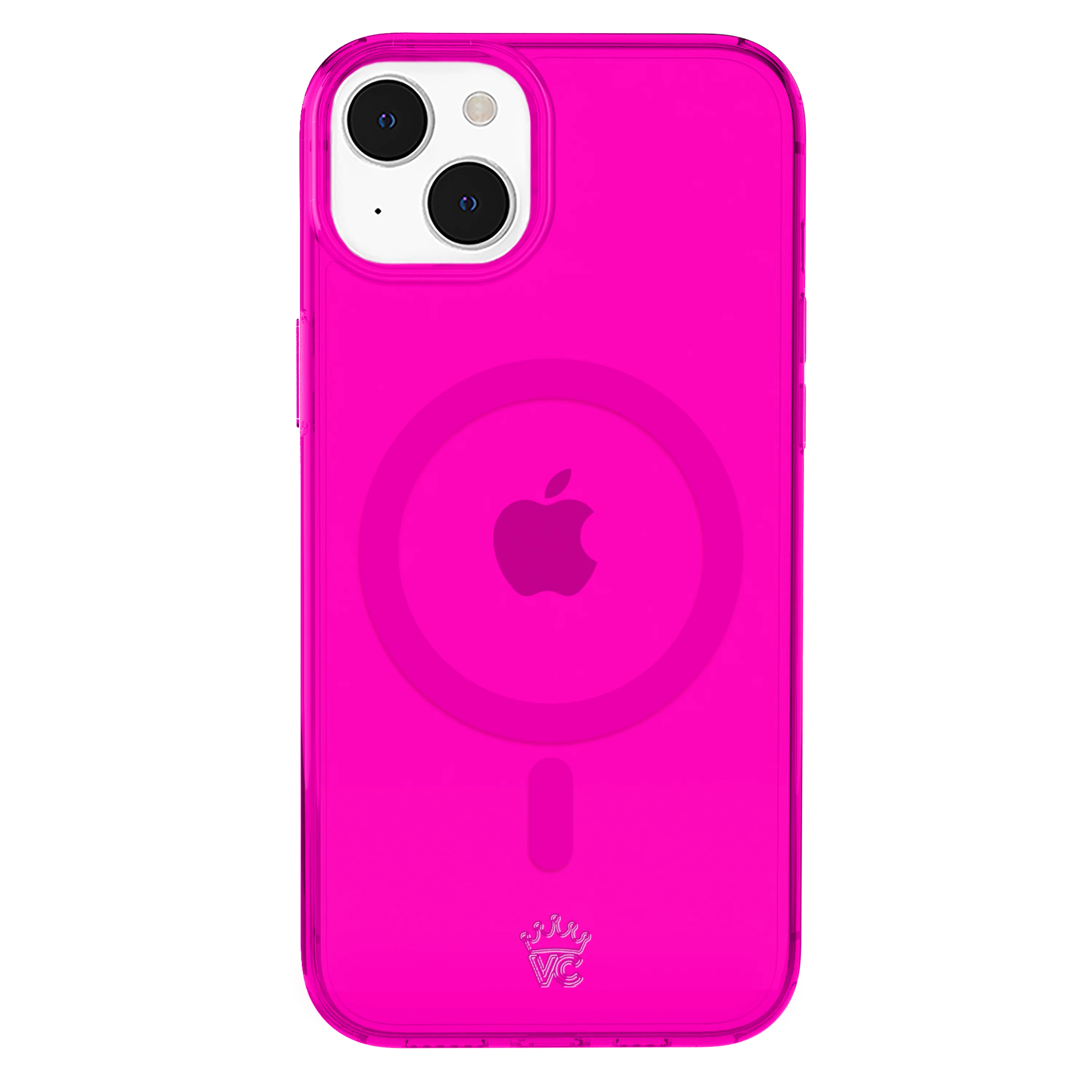Neon Pink Clear iPhone Case - Image 104