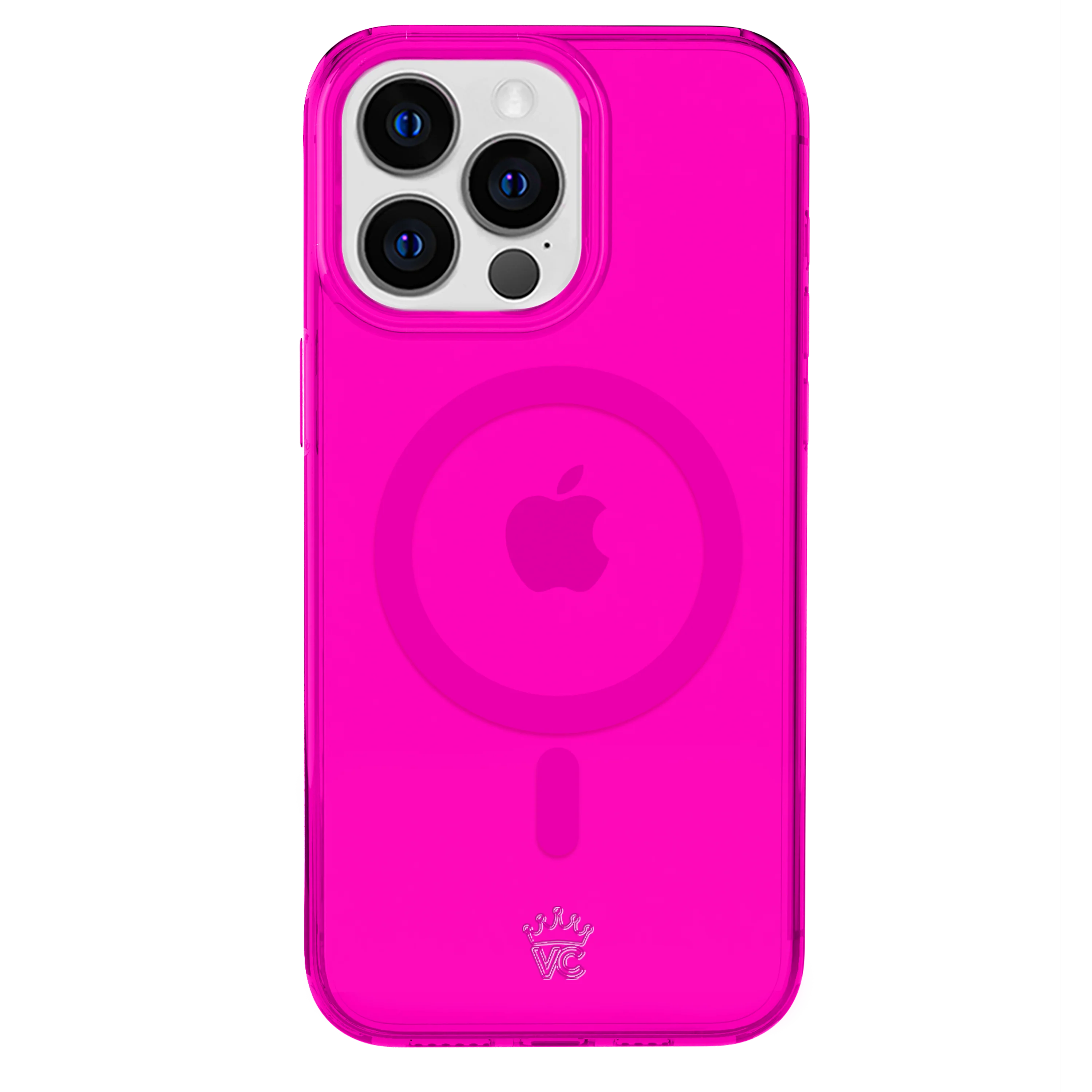 Neon Pink Clear iPhone Case - Image 109