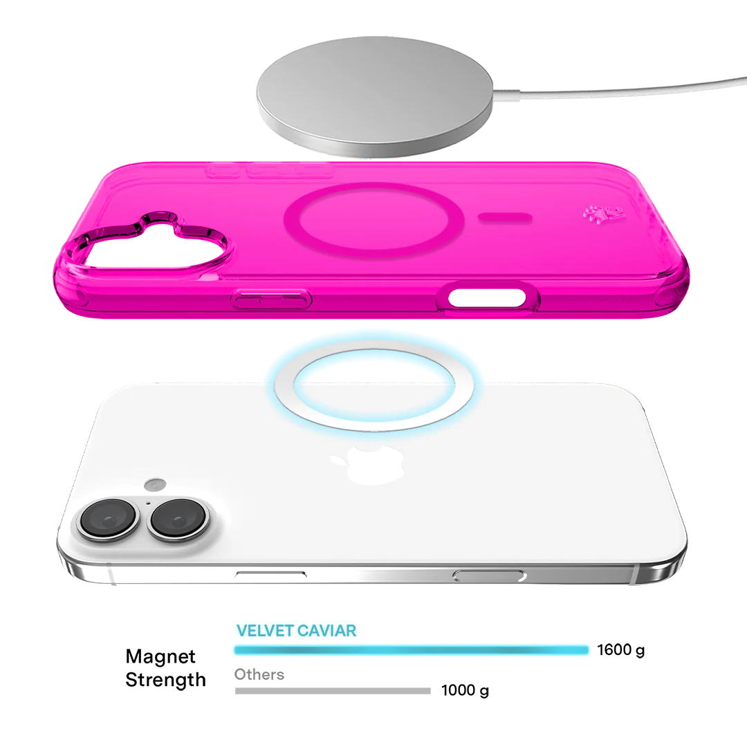 Neon Pink Clear iPhone Case - Image 136