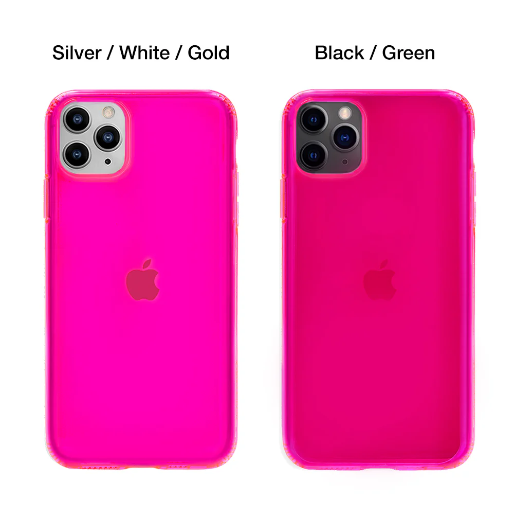 Neon Pink Clear iPhone Case - Image 15