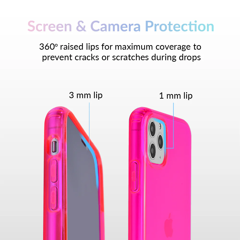 Neon Pink Clear iPhone Case - Image 29