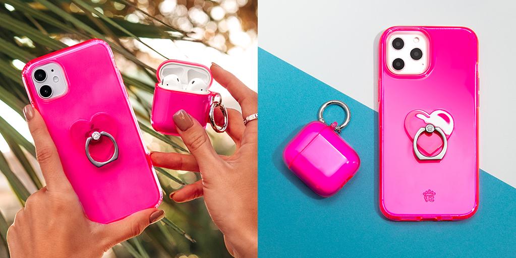 Neon Pink Clear iPhone Case - Image 47