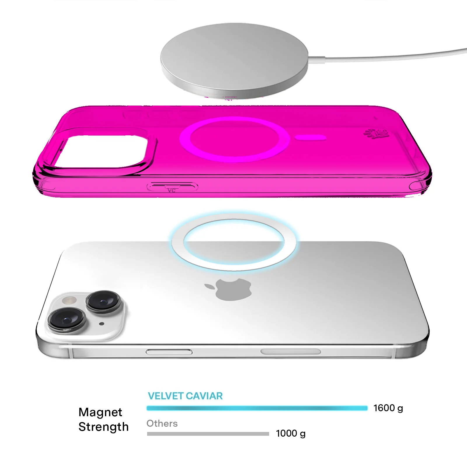 Neon Pink Clear iPhone Case - Image 55