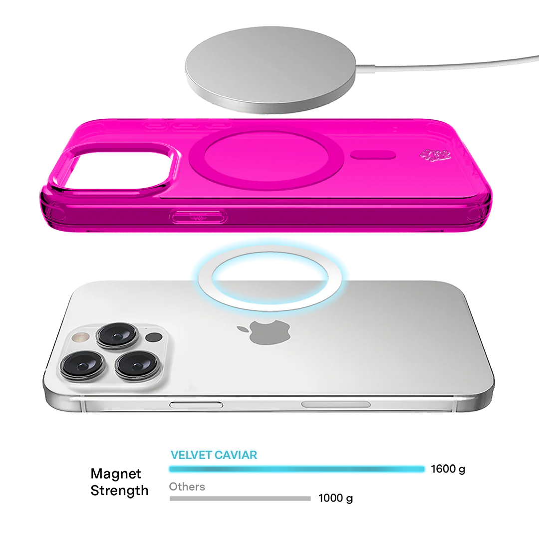 Neon Pink Clear iPhone Case - Image 76