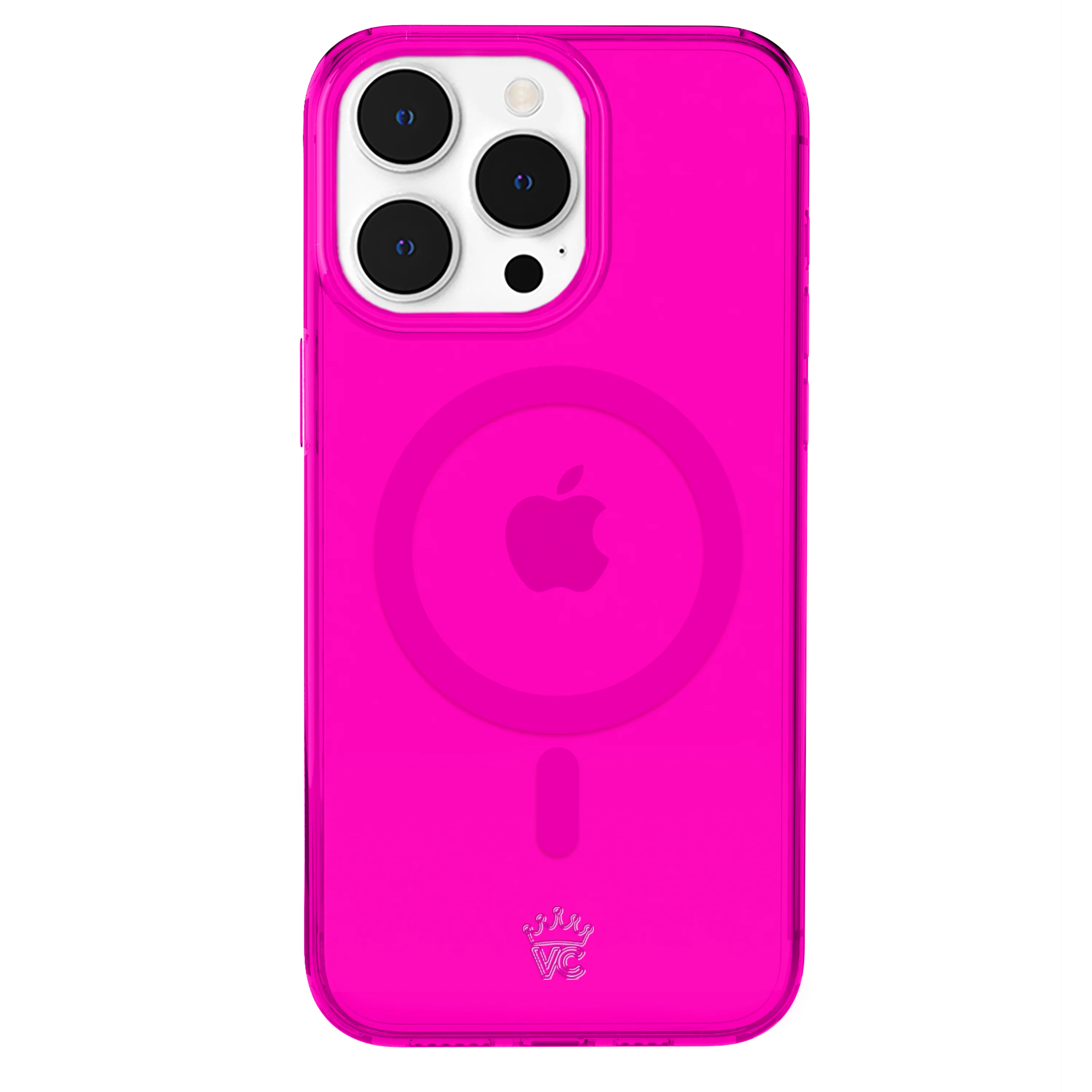 Neon Pink Clear iPhone Case - Image 79