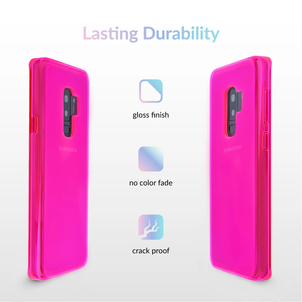 Neon Pink Clear Samsung Case - Image 11