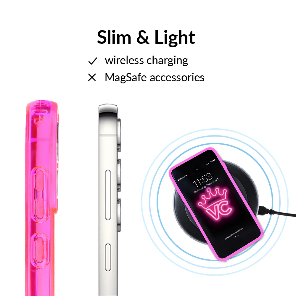 Neon Pink Clear Samsung Case - Image 111