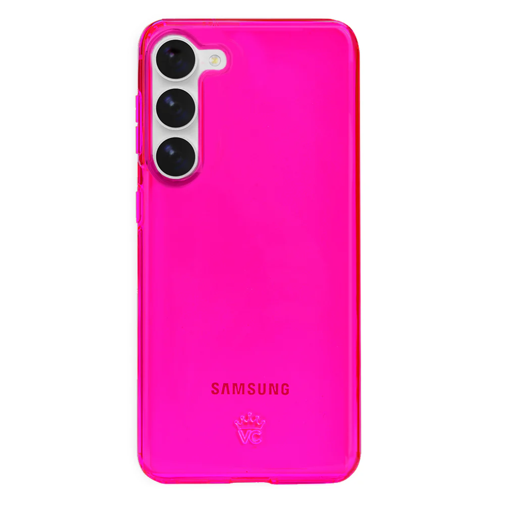 Neon Pink Clear Samsung Case - Image 113