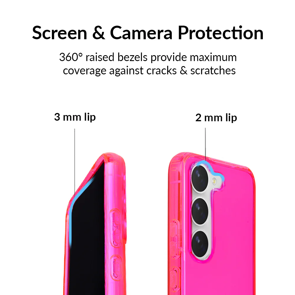 Neon Pink Clear Samsung Case - Image 115