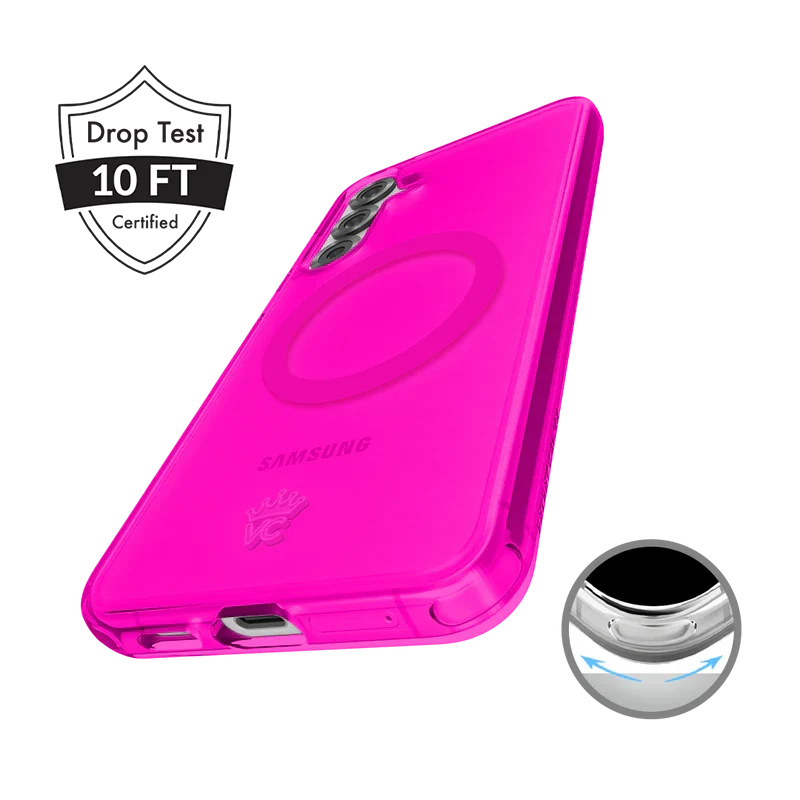 Neon Pink Clear Samsung Case - Image 117