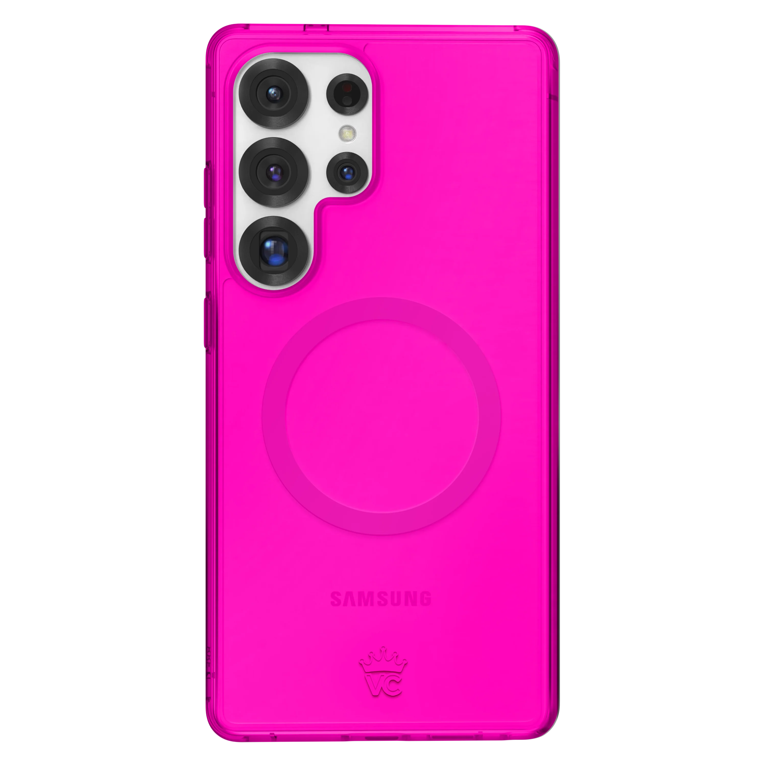 Neon Pink Clear Samsung Case - Image 124