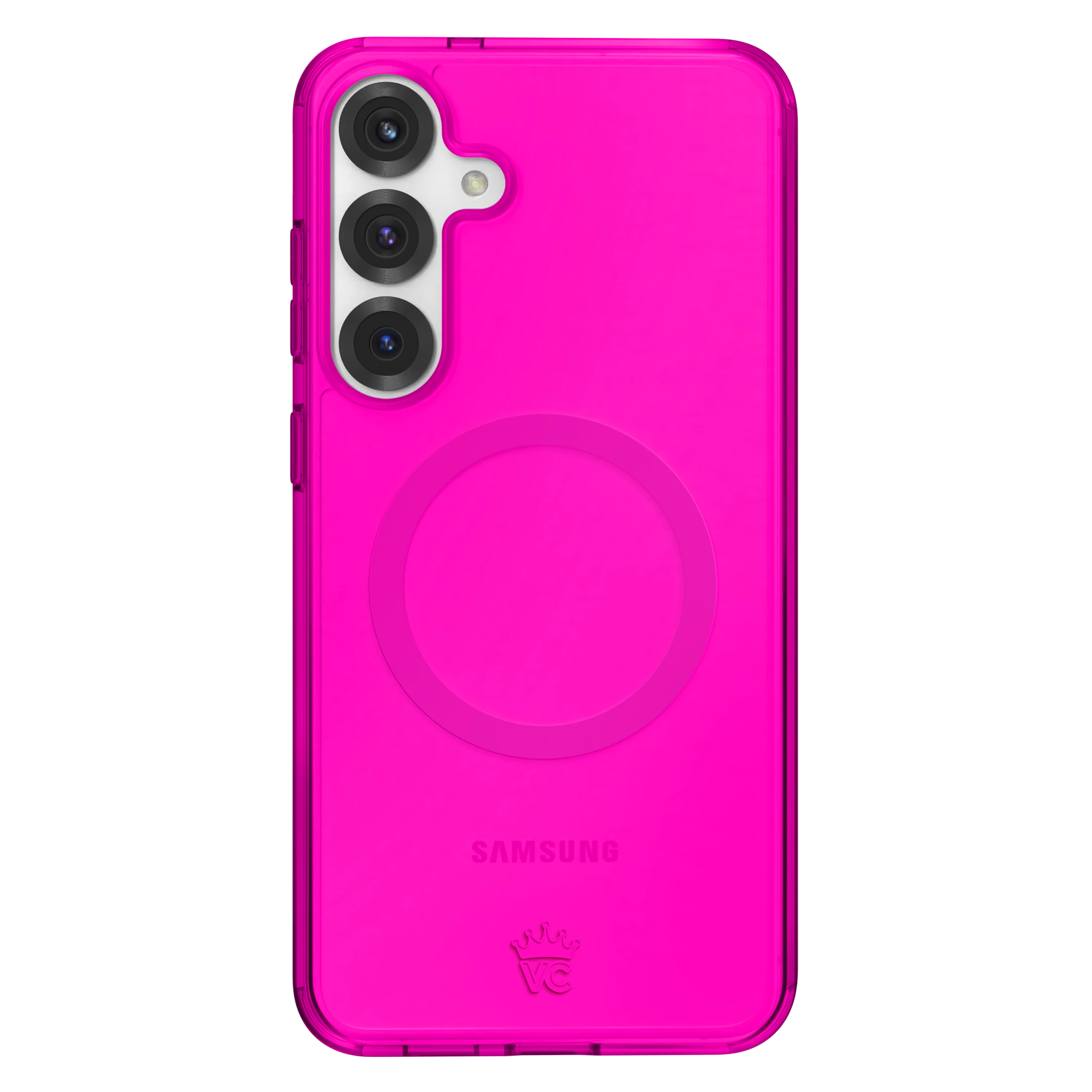 Neon Pink Clear Samsung Case - Image 129