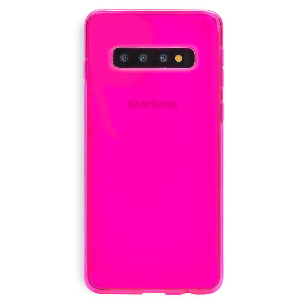 Neon Pink Clear Samsung Case - Image 19