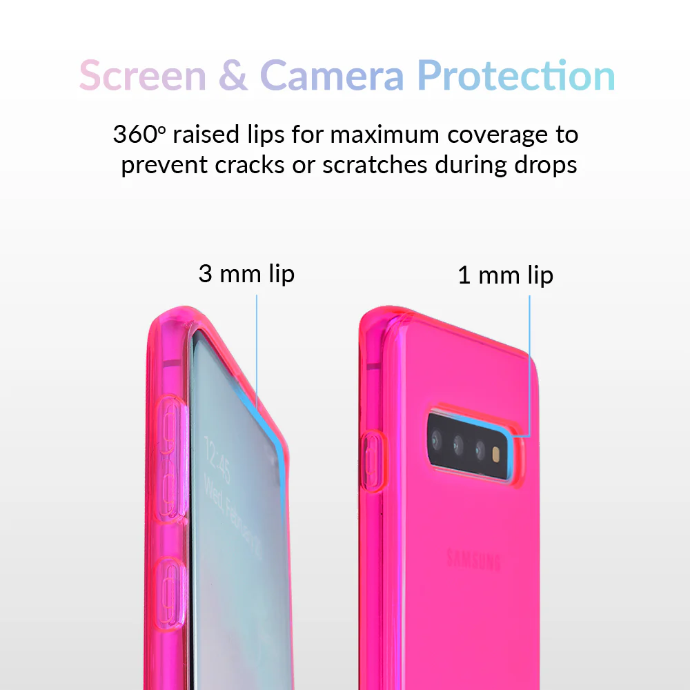 Neon Pink Clear Samsung Case - Image 22