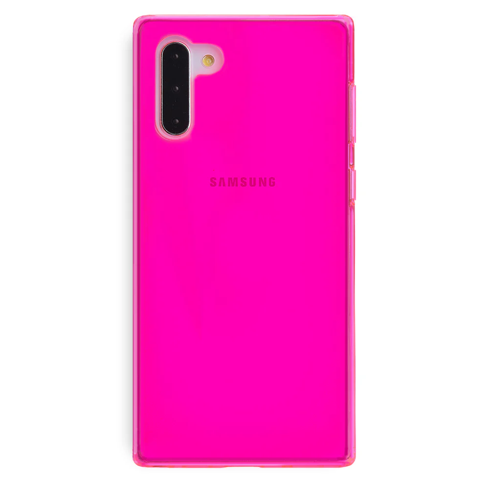 Neon Pink Clear Samsung Case - Image 26