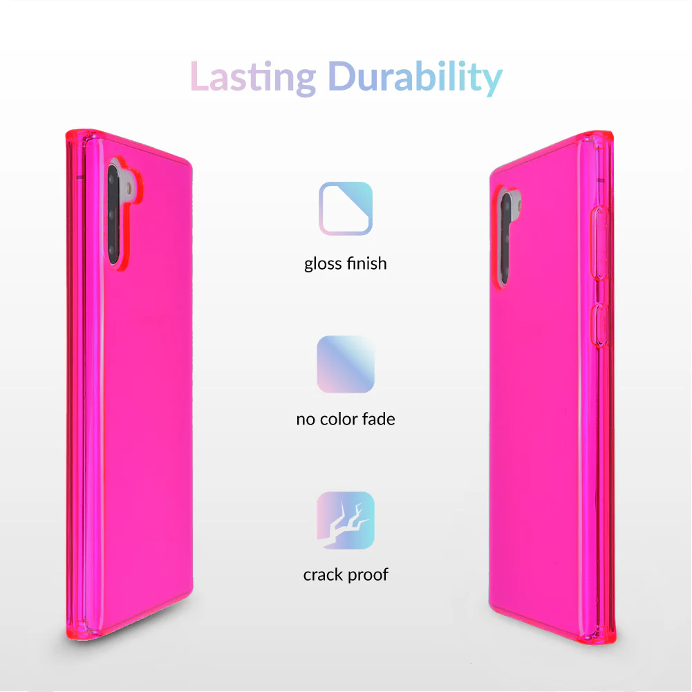 Neon Pink Clear Samsung Case - Image 29