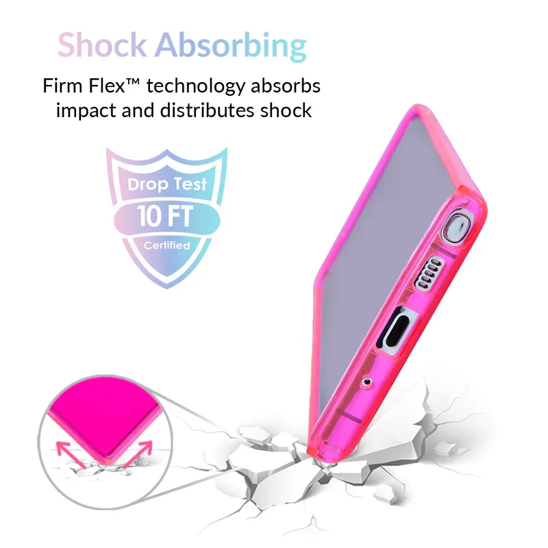 Neon Pink Clear Samsung Case - Image 31