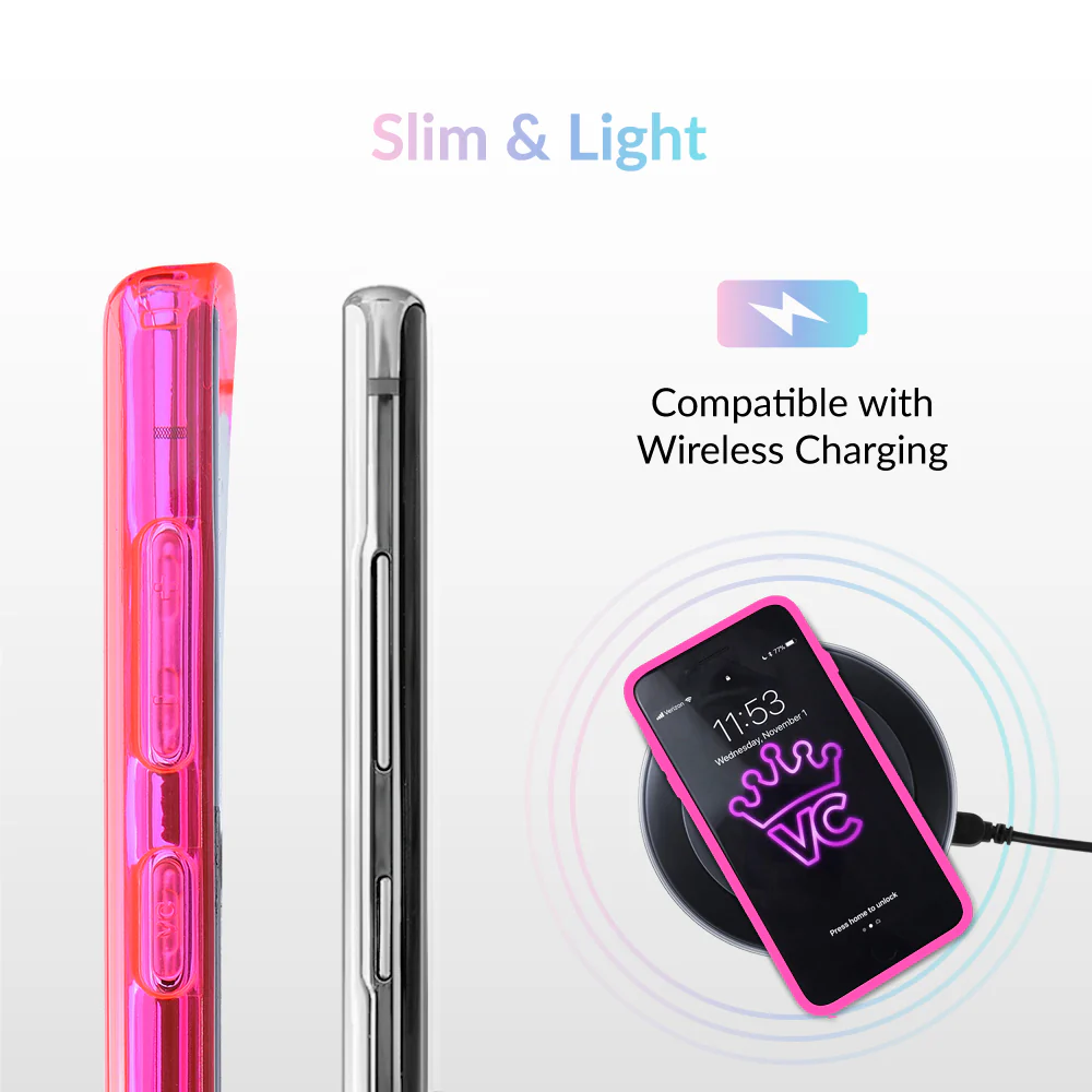 Neon Pink Clear Samsung Case - Image 36