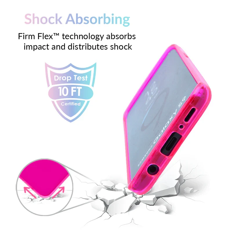 Neon Pink Clear Samsung Case - Image 4