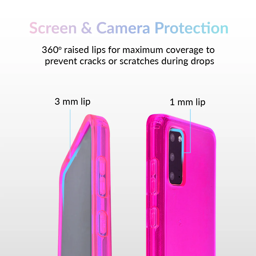 Neon Pink Clear Samsung Case - Image 40