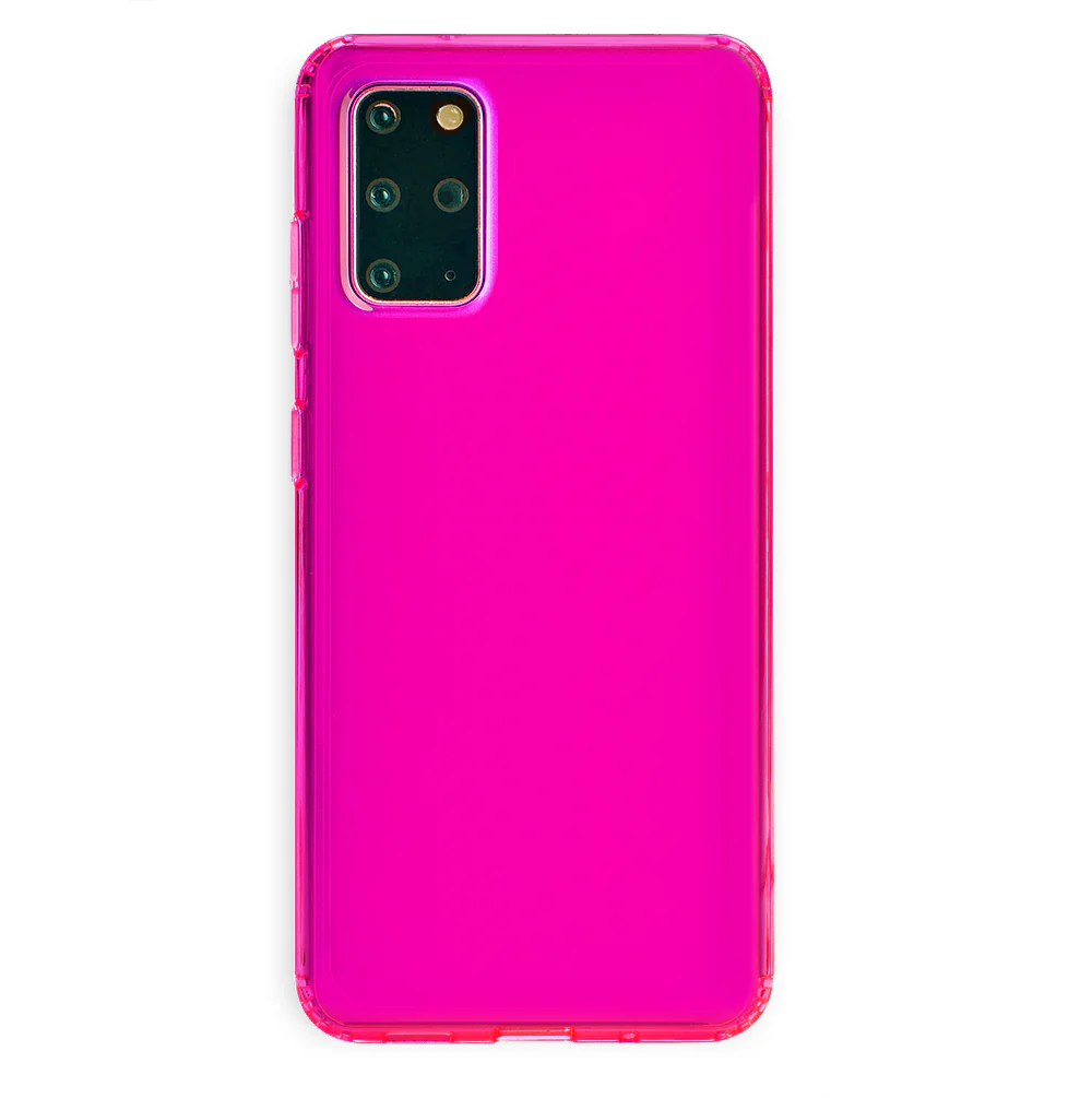 Neon Pink Clear Samsung Case - Image 44