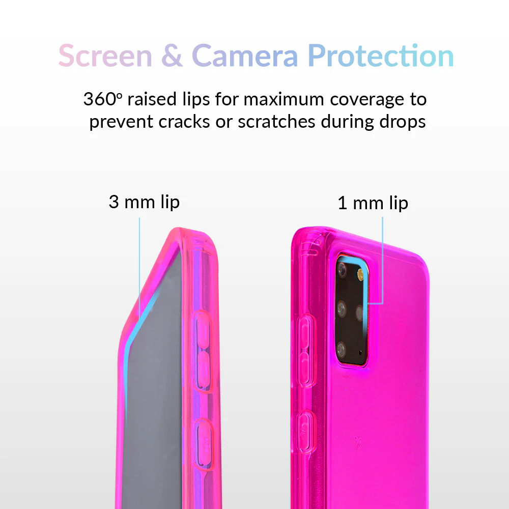 Neon Pink Clear Samsung Case - Image 46