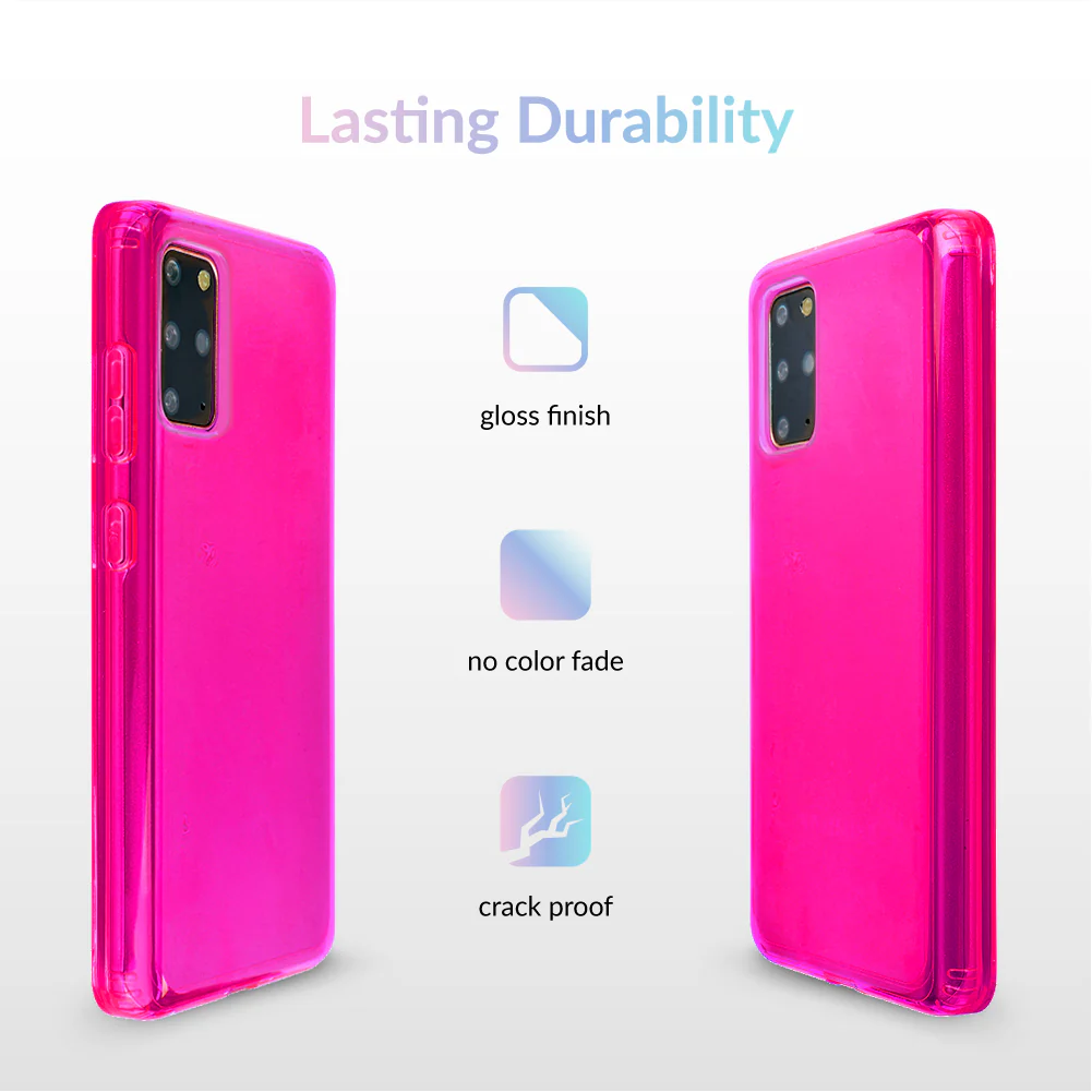 Neon Pink Clear Samsung Case - Image 47