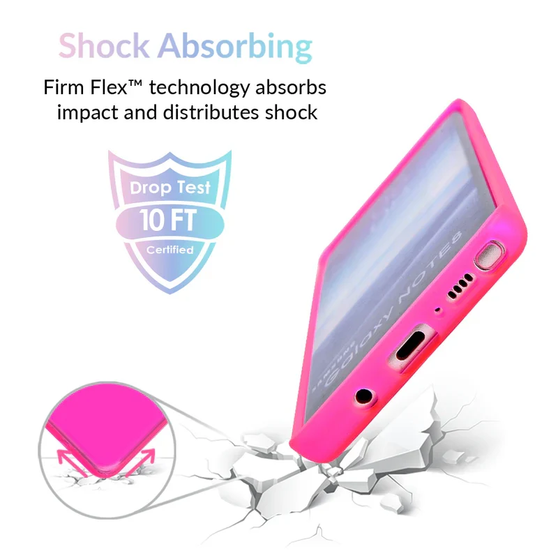 Neon Pink Clear Samsung Case - Image 49