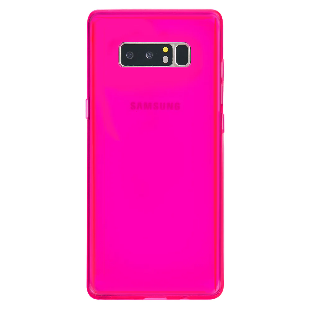 Neon Pink Clear Samsung Case - Image 50