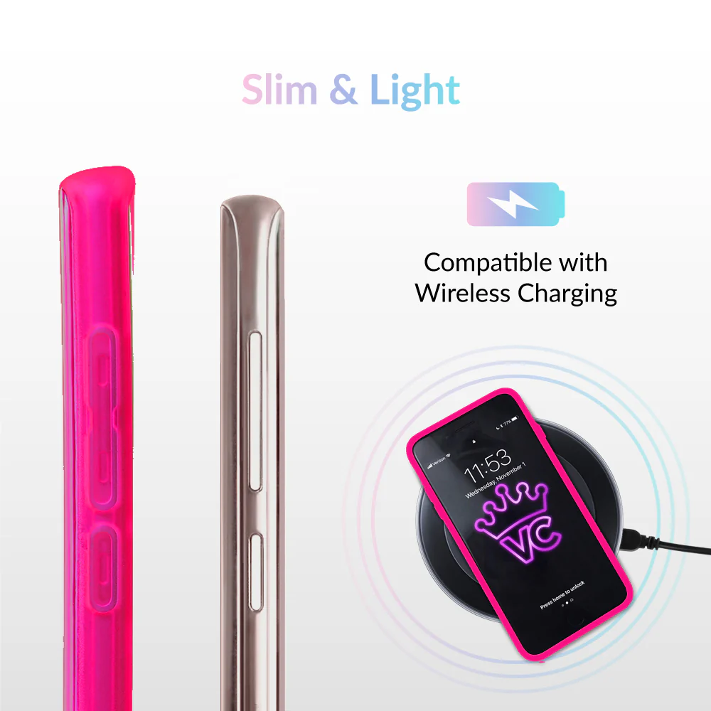 Neon Pink Clear Samsung Case - Image 54