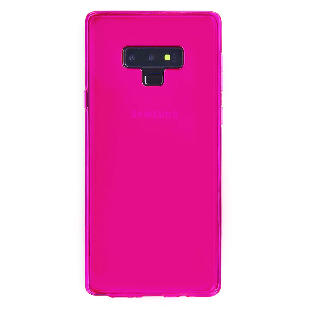 Neon Pink Clear Samsung Case - Image 55