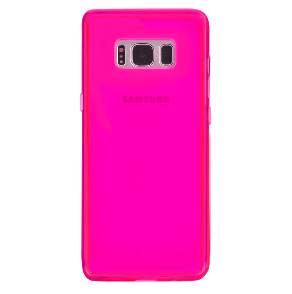Neon Pink Clear Samsung Case - Image 57