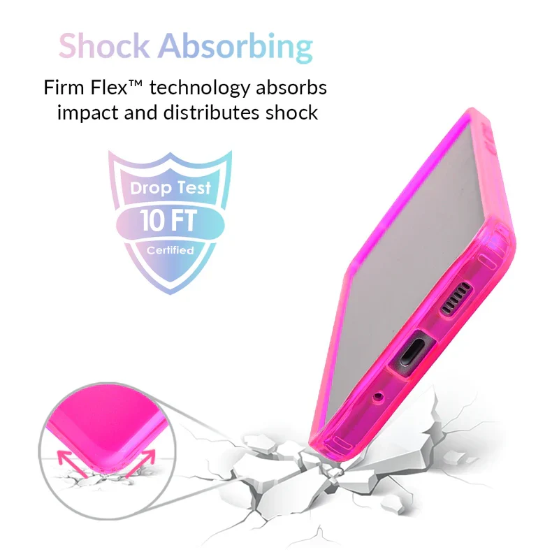 Neon Pink Clear Samsung Case - Image 58