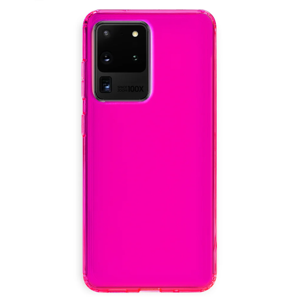 Neon Pink Clear Samsung Case - Image 65