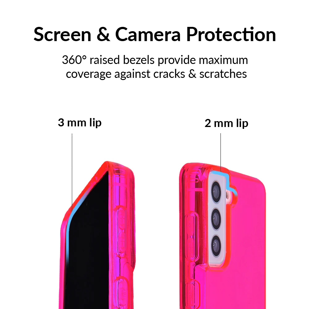 Neon Pink Clear Samsung Case - Image 74