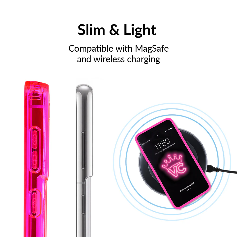 Neon Pink Clear Samsung Case - Image 77