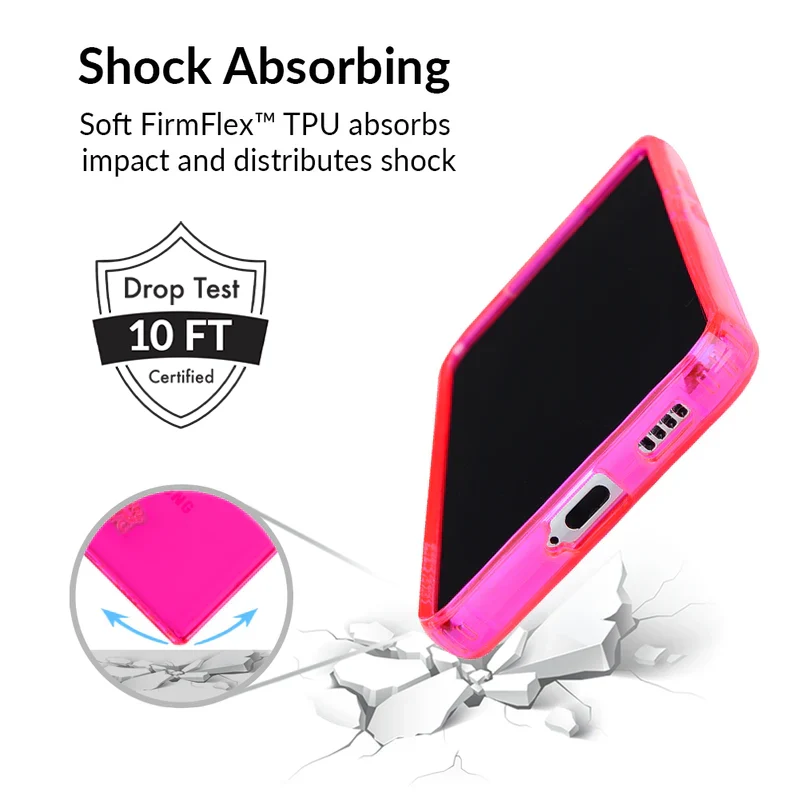 Neon Pink Clear Samsung Case - Image 80