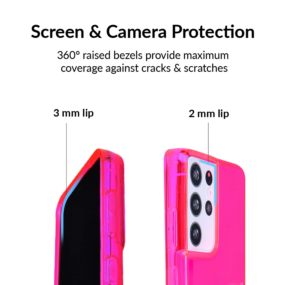 Neon Pink Clear Samsung Case - Image 87