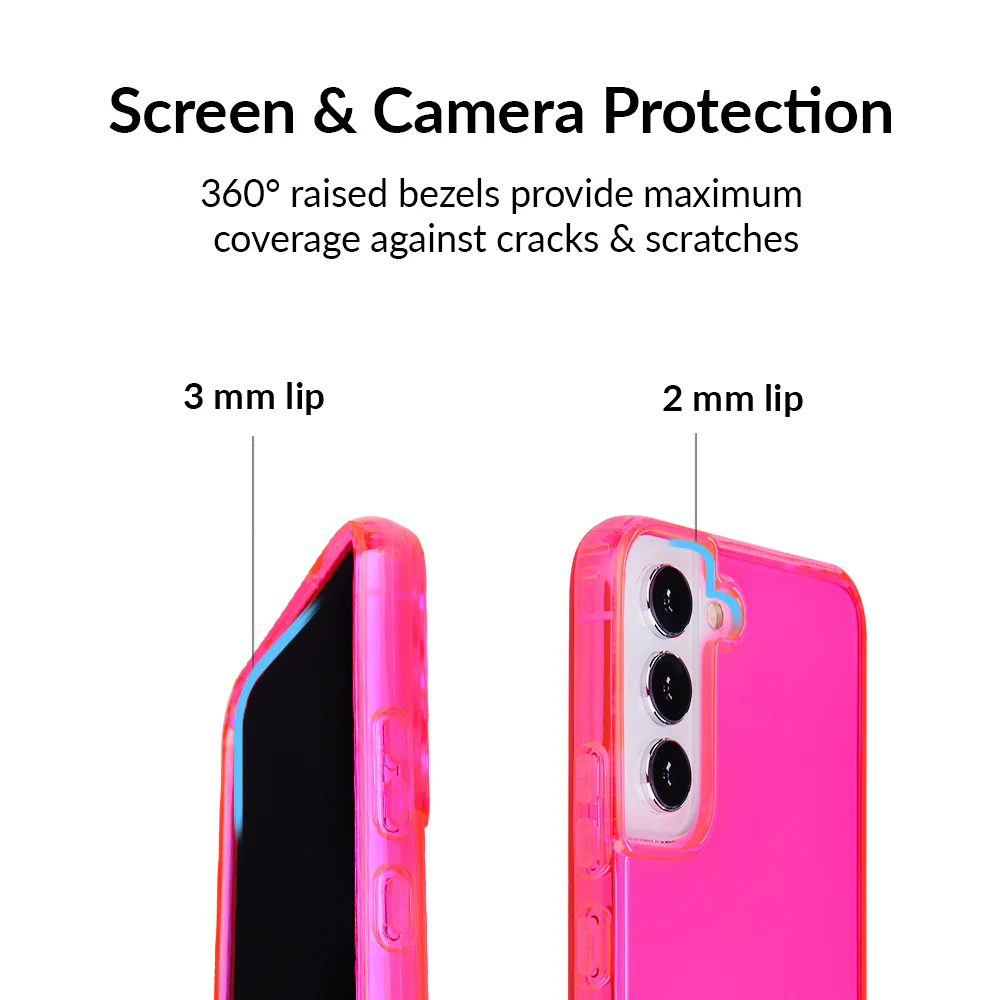 Neon Pink Clear Samsung Case - Image 97