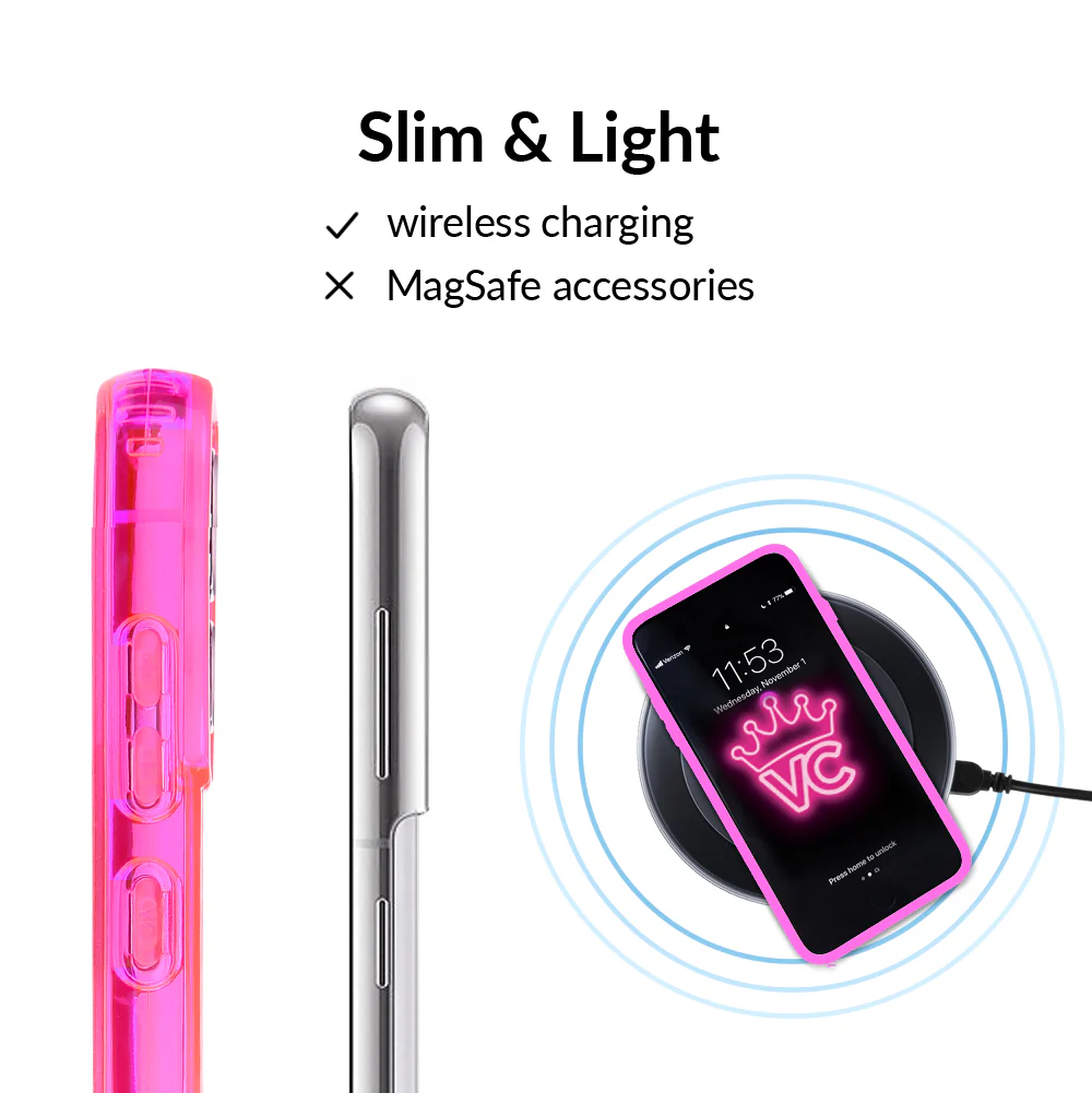 Neon Pink Clear Samsung Case - Image 99