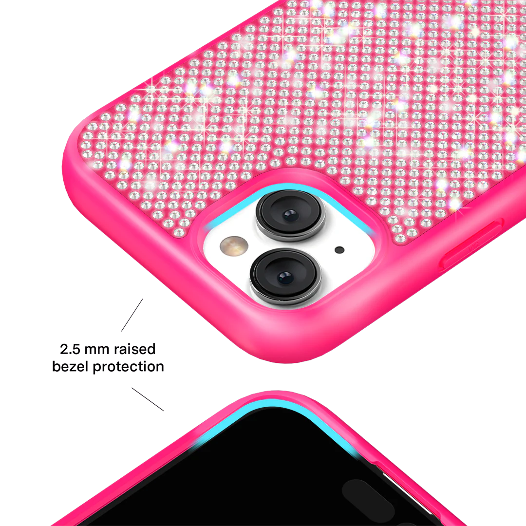 Hot Pink Caviar Crystals iPhone Case - Image 33