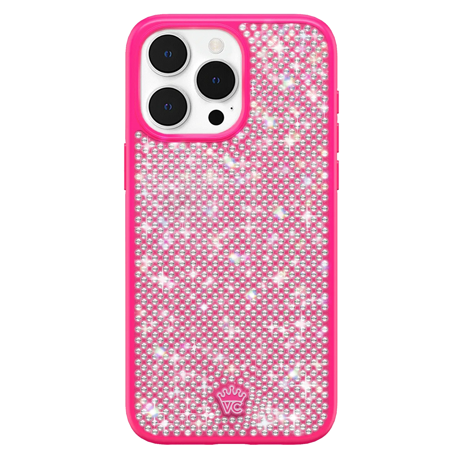 Hot Pink Caviar Crystals iPhone Case - Image 46