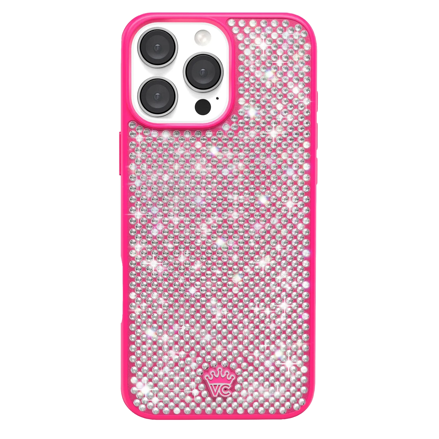 Hot Pink Caviar Crystals iPhone Case - Image 6