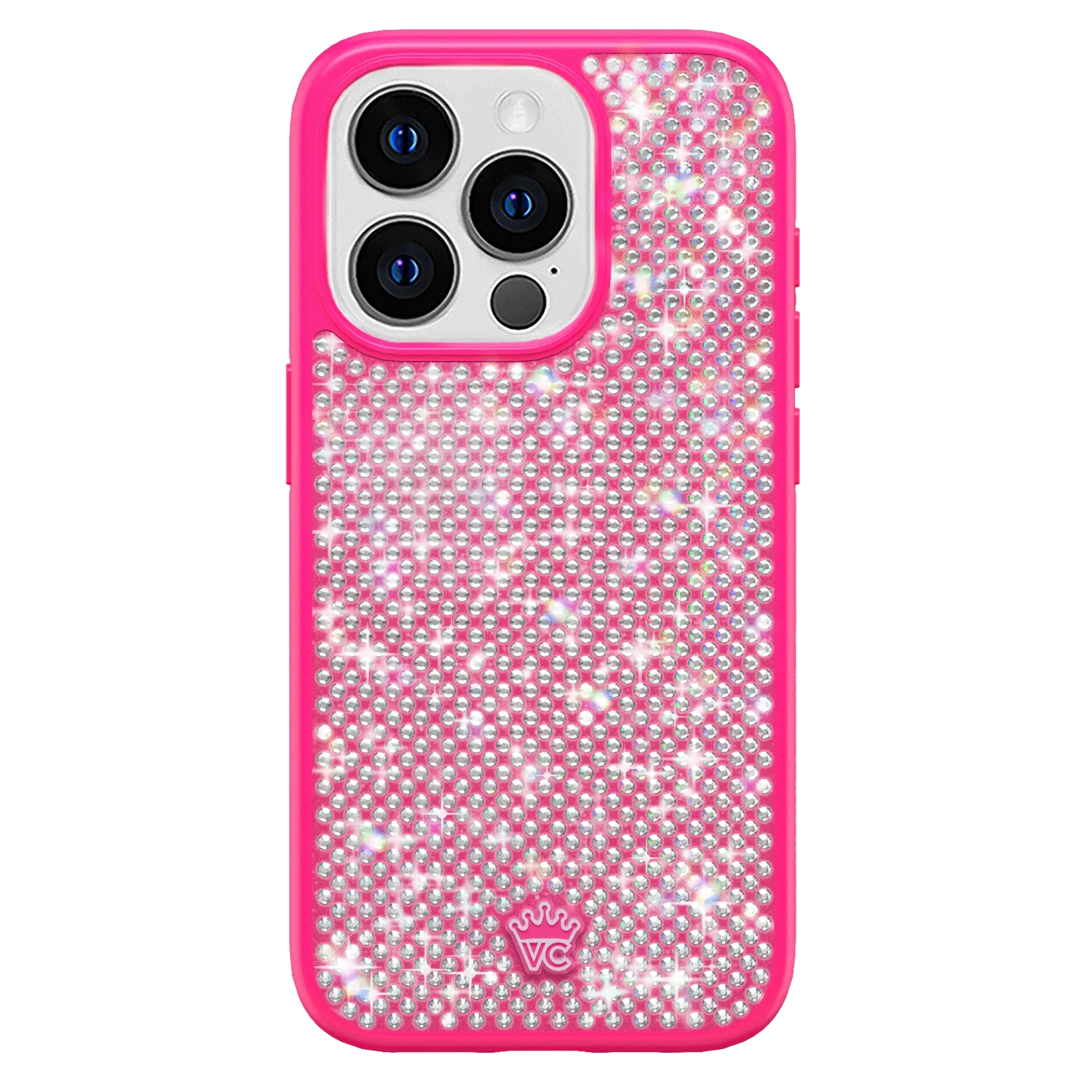 Hot Pink Caviar Crystals iPhone Case - Image 61
