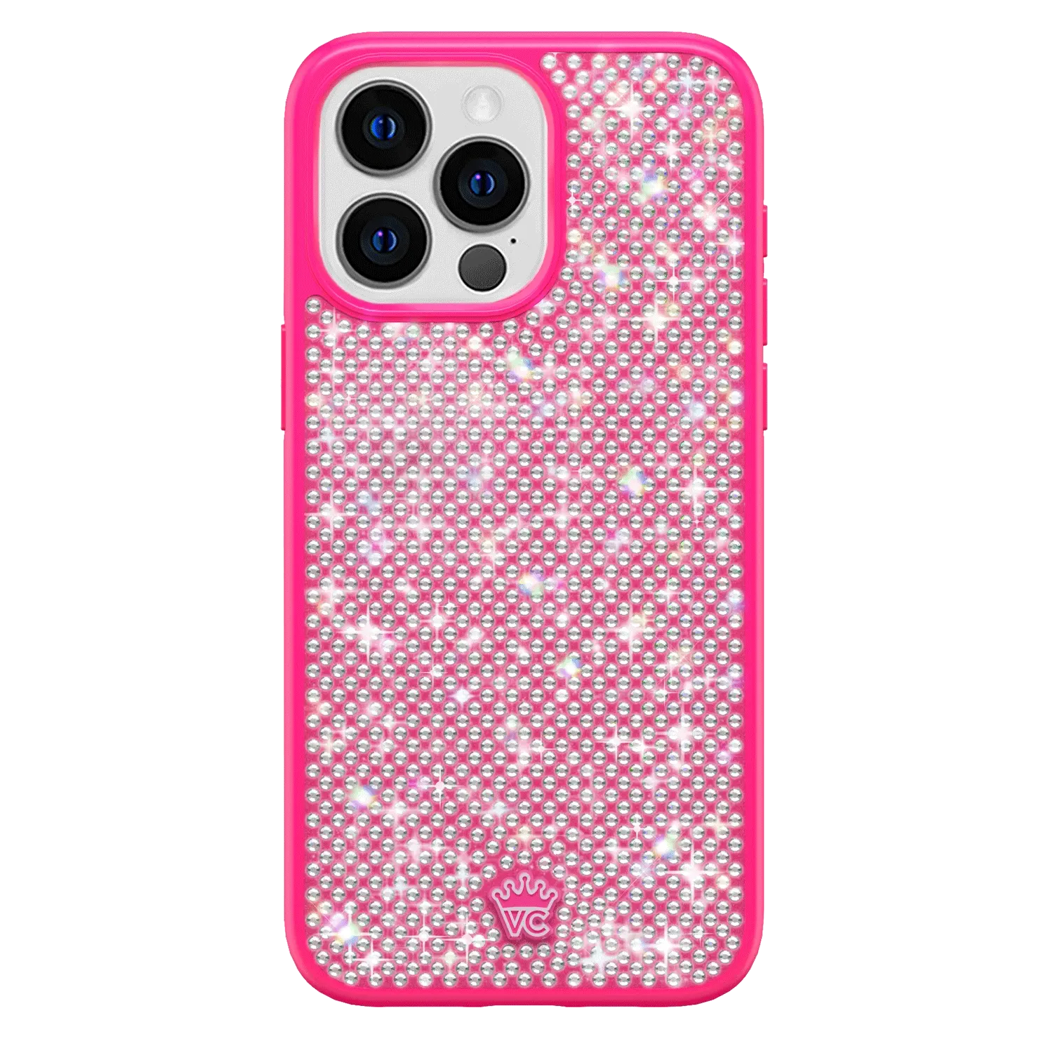 Hot Pink Caviar Crystals iPhone Case - Image 66