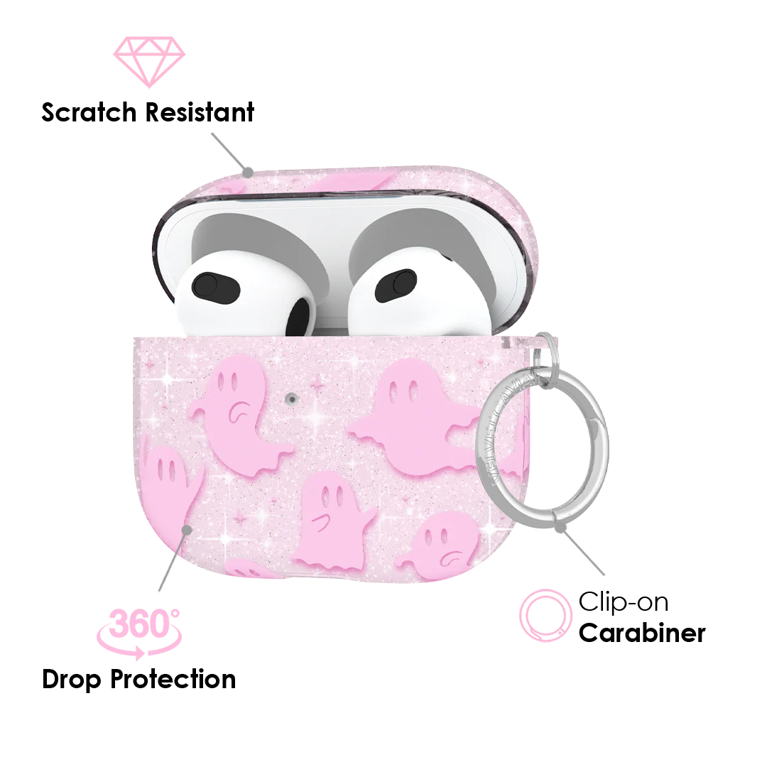 Ghosted Pink Glitter AirPod Case - Image 13