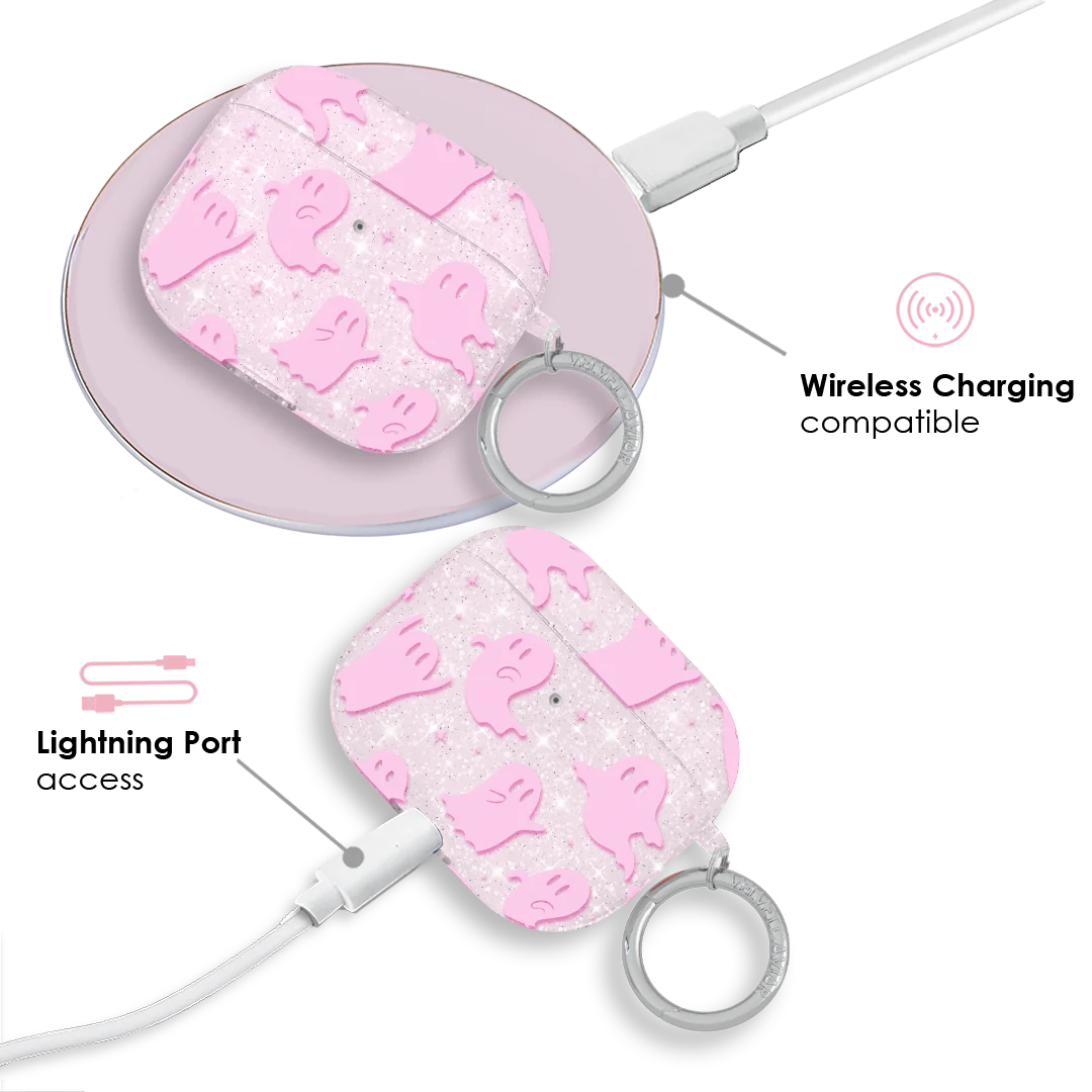 Ghosted Pink Glitter AirPod Case - Image 14