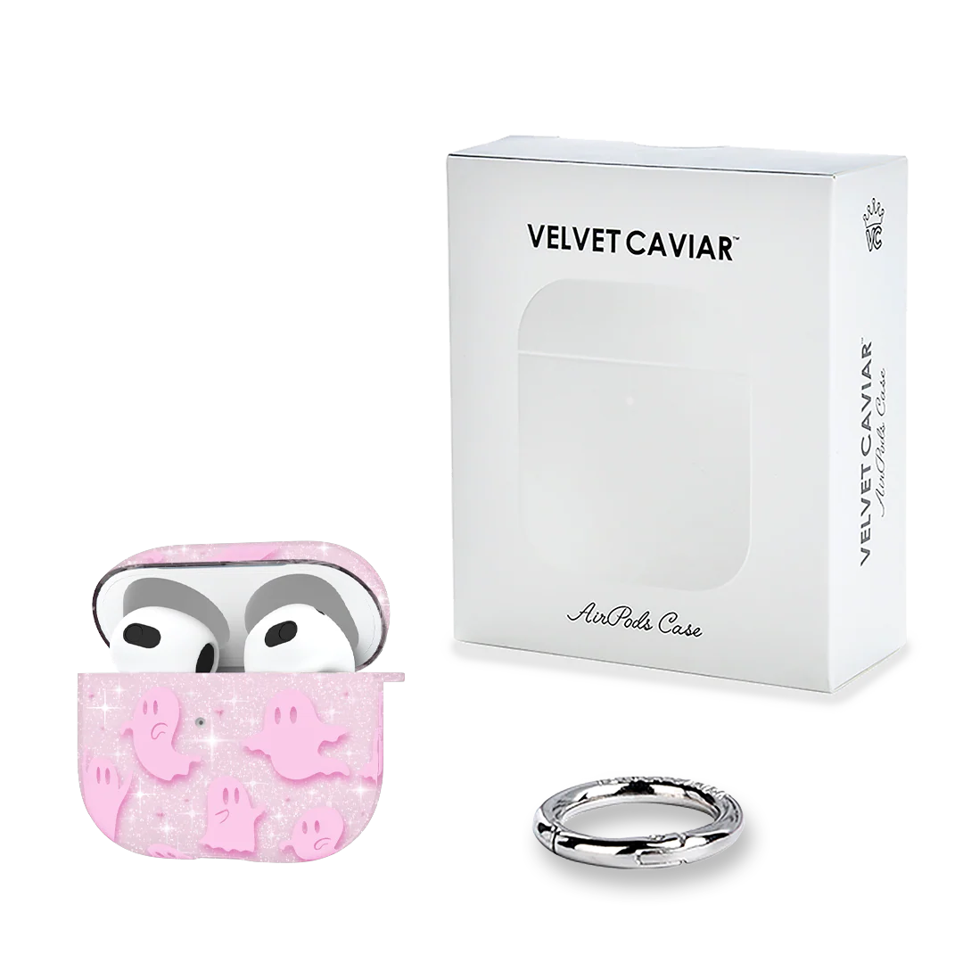 Ghosted Pink Glitter AirPod Case - Image 15